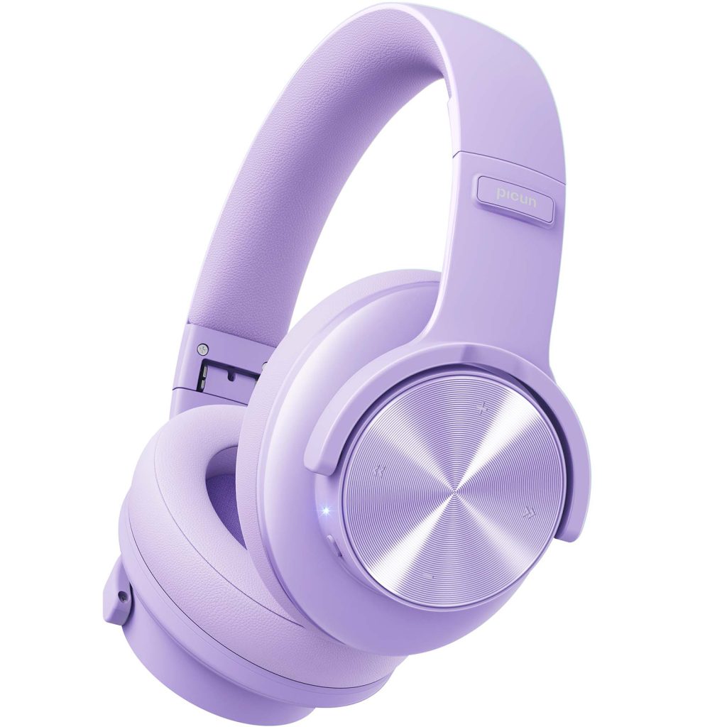 Picun P28S Bluetooth Headphones – Wireless Over-Ear With Mic, Cable Option, Black